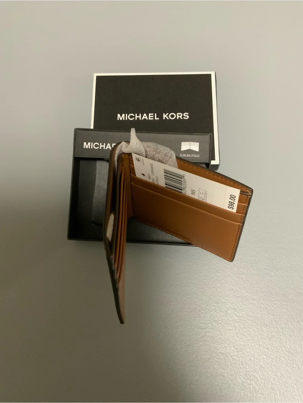Michael Kors Men's Slim Billfold Wallet - Tan Brown